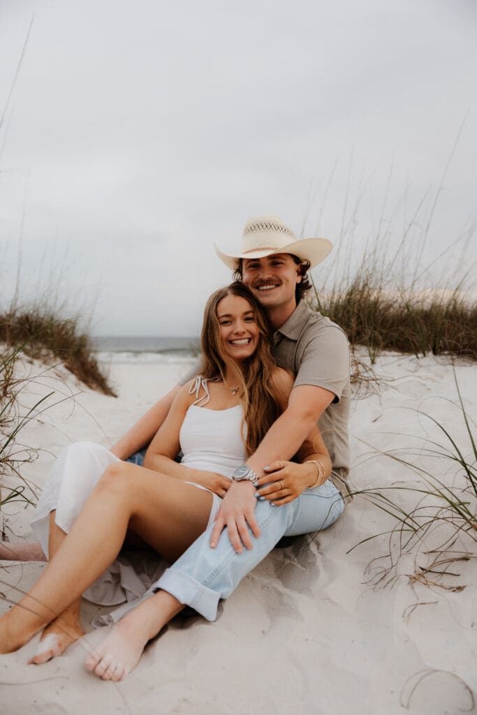 Photograph of couples portraits on Orange Beach in Orange Beach, Alabama.
