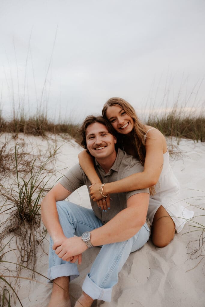 Photograph of couples portraits on Orange Beach in Orange Beach, Alabama.