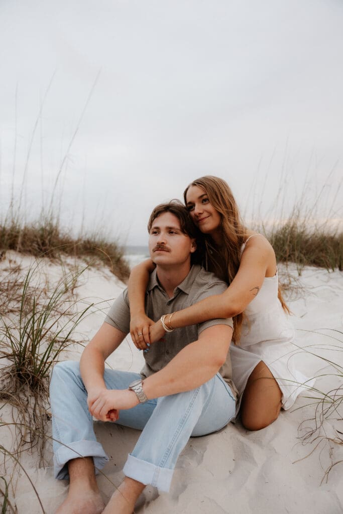 Photograph of couples portraits on Orange Beach in Orange Beach, Alabama.
