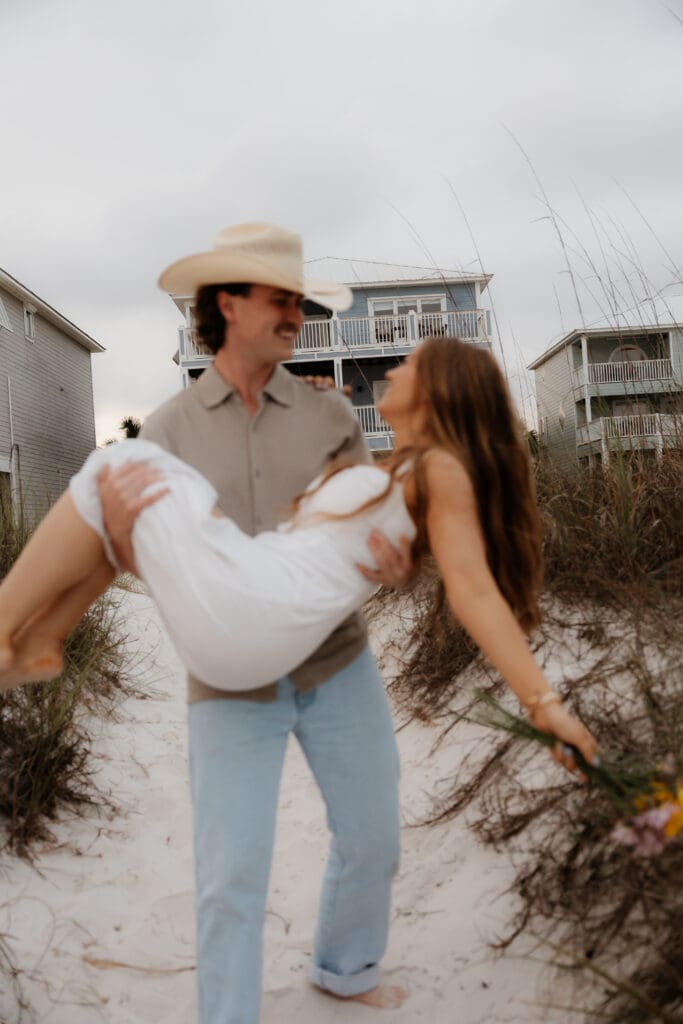 Photograph of couples portraits on Orange Beach in Orange Beach, Alabama.