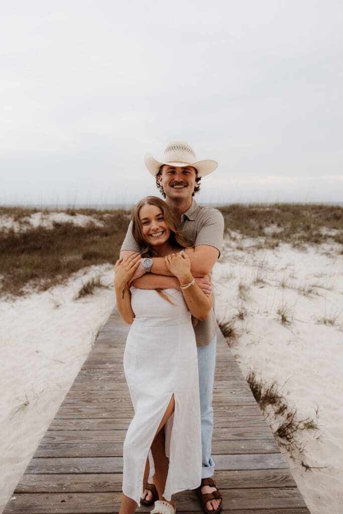 Photograph of couples portraits on Orange Beach in Orange Beach, Alabama.