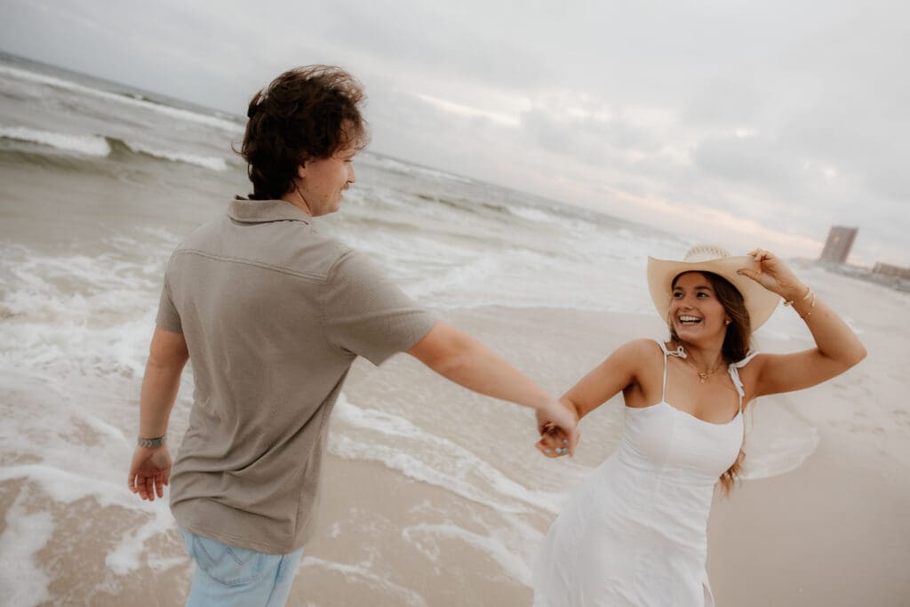 Photograph of couples portraits on Orange Beach in Orange Beach, Alabama.