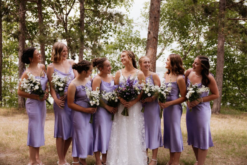 Photograph of a wedding at Bethany Bible Camp in Bemidji, Minnesota. 