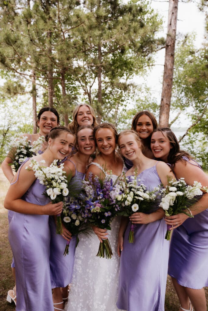 Photograph of a wedding at Bethany Bible Camp in Bemidji, Minnesota. 