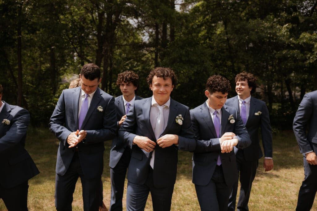 Photograph of a wedding at Bethany Bible Camp in Bemidji, Minnesota. 