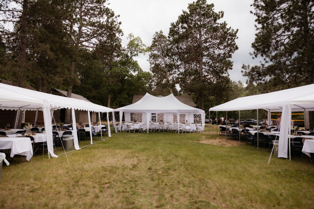 Photograph of a wedding at Bethany Bible Camp in Bemidji, Minnesota. 