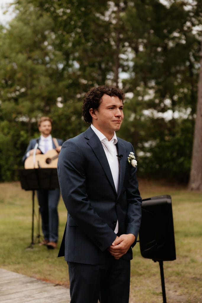 Photograph of a wedding at Bethany Bible Camp in Bemidji, Minnesota. 