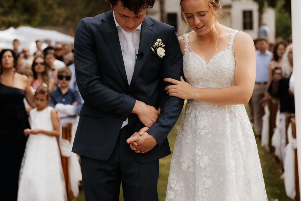 Photograph of a wedding at Bethany Bible Camp in Bemidji, Minnesota. 