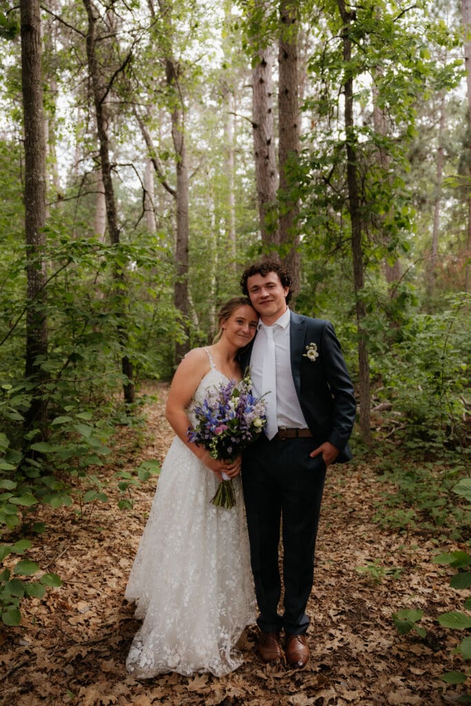 Photograph of a wedding at Bethany Bible Camp in Bemidji, Minnesota. 