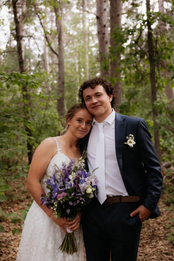 Photograph of a wedding at Bethany Bible Camp in Bemidji, Minnesota. 