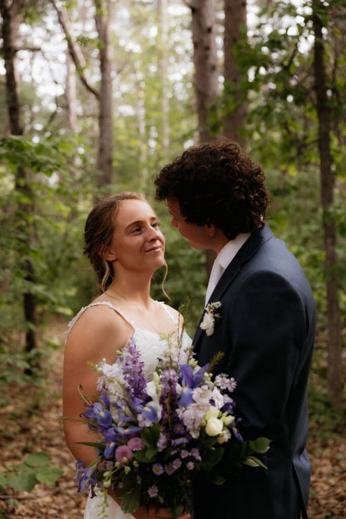 Photograph of a wedding at Bethany Bible Camp in Bemidji, Minnesota. 