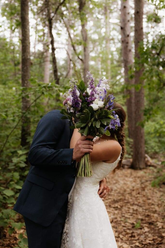 Photograph of a wedding at Bethany Bible Camp in Bemidji, Minnesota. 