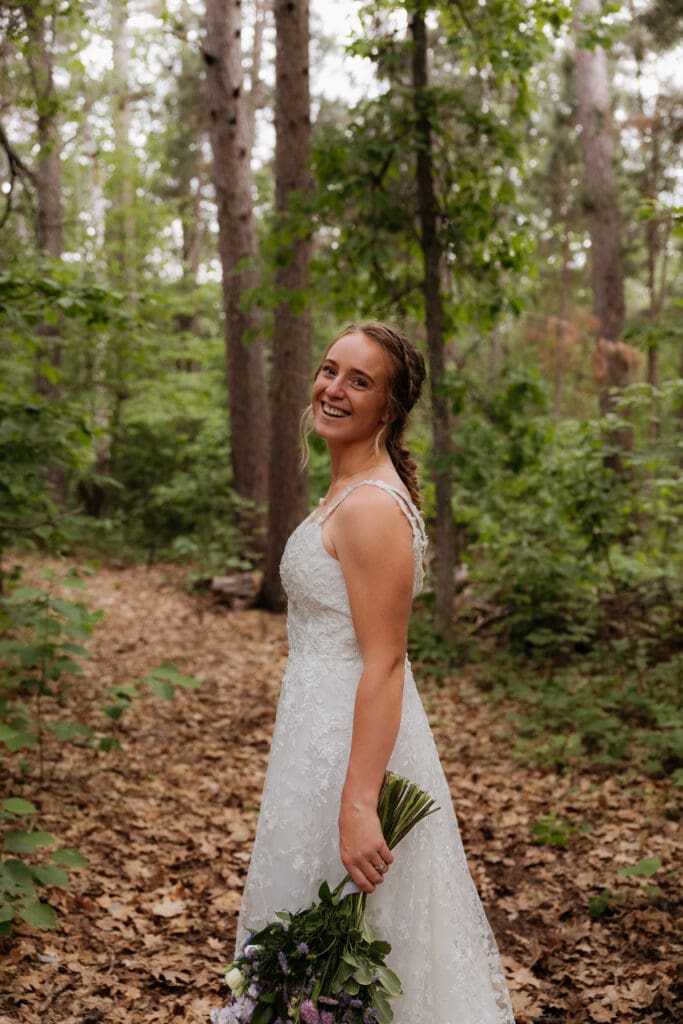 Photograph of a wedding at Bethany Bible Camp in Bemidji, Minnesota. 