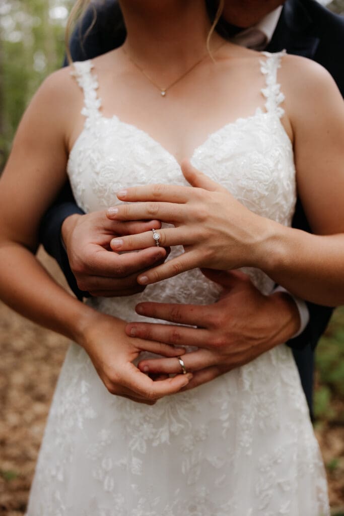 Photograph of a wedding at Bethany Bible Camp in Bemidji, Minnesota. 