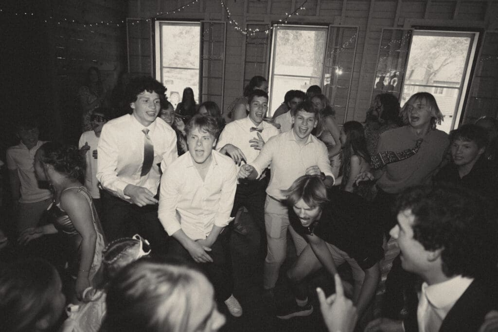 Photograph of a wedding at Bethany Bible Camp in Bemidji, Minnesota. 