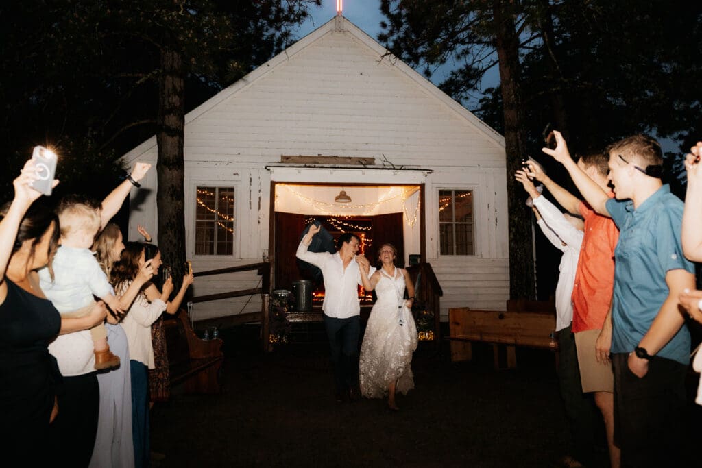 Photograph of a wedding at Bethany Bible Camp in Bemidji, Minnesota. 