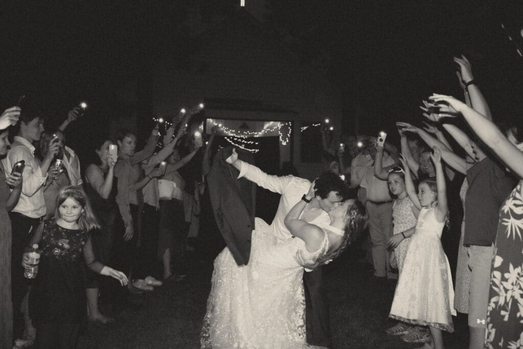 Photograph of a wedding at Bethany Bible Camp in Bemidji, Minnesota. 