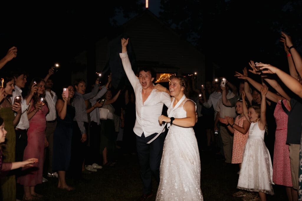 Photograph of a wedding at Bethany Bible Camp in Bemidji, Minnesota. 