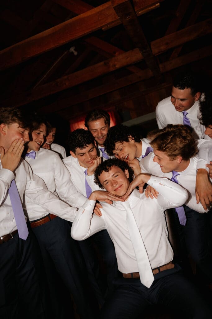 Photograph of a wedding at Bethany Bible Camp in Bemidji, Minnesota. 