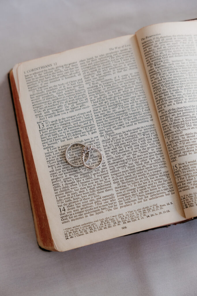 Photograph of a winter wedding at the Tenstrike Community Church in Bemidji, Minnesota by Minnesota wedding photographer and videographer, Alyssa Thompson Media.